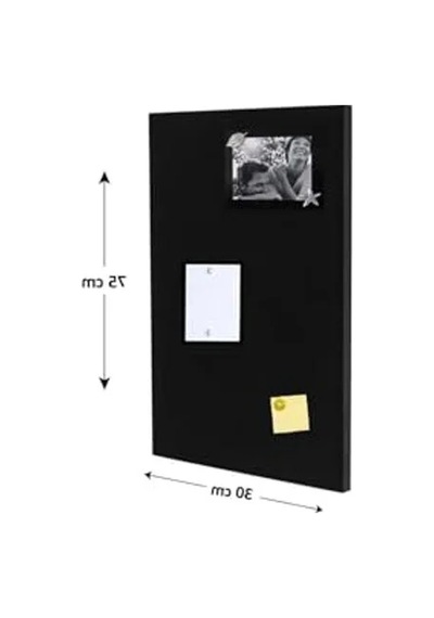 Dekoratif Metal Mıknatıslı Pano, Siyah, 30x75 Cm Magnet Panosu 1