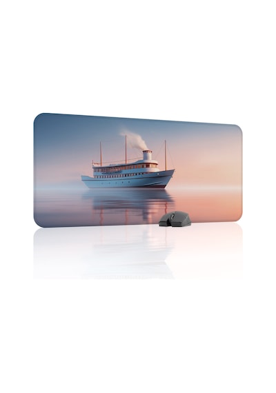 Gemi Ship Kaymaz Dikişli Kauçuk Oyuncu Mousepad V5 - 90x40 Xxl Gaming Mouse Pad Fare Altlığı
