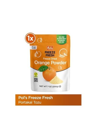 Pol S Freeze Fresh Dondurularak Kurutulmuş Portakal Tozu 200 Gr 200 G