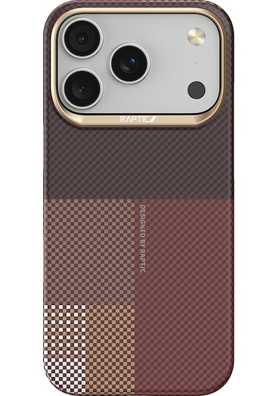 Apple Uyumlu iPhone 17 Pro Max Kılıf M-safe Şarjlı Raptic Aramid Skin Transform Serisi Kapak Kahverengi