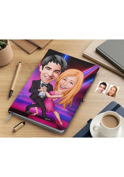 Bk Gift Kişiye Özel Sevgililer Karikatürlü Beyaz Defter-13 , Arkadaşa Hediye , Sevgiliye Hediye