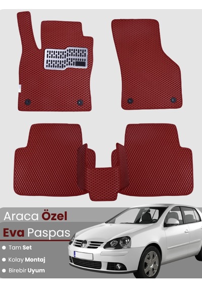 Volkswagen Golf 5 2004-2009 Uyumlu Eva Paspas Tam Set Oto Paspas,araca Özel,su Geçirmez 792