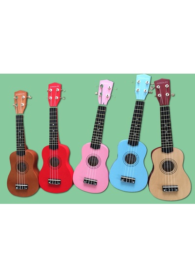 Hawiian Xu21-1-rd Soprano Ukulele Kırmızı Parlak Kırmızı Kapl