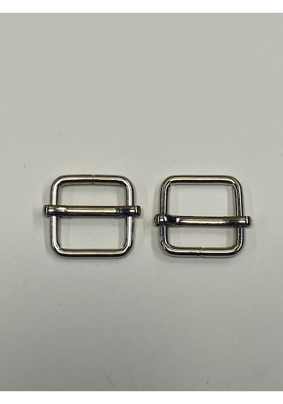 Karantuhafiye Çanta Sürgüsü / Ayar Tokası / 2 Li Set / 2 Cm Gümüş Renkli Çok Renkli