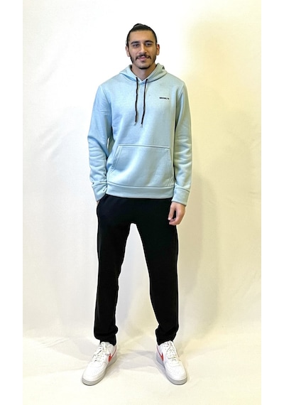 Süperlife Kapşonlu Uzun Kollu Baskılı Dar Kalıp İnce Erkek Sweatshirt Spr 2019k61 Mint
