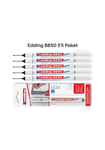Edding 8850 Montaj İşaretleme Ve Marangoz Kalemi 5'li Paket