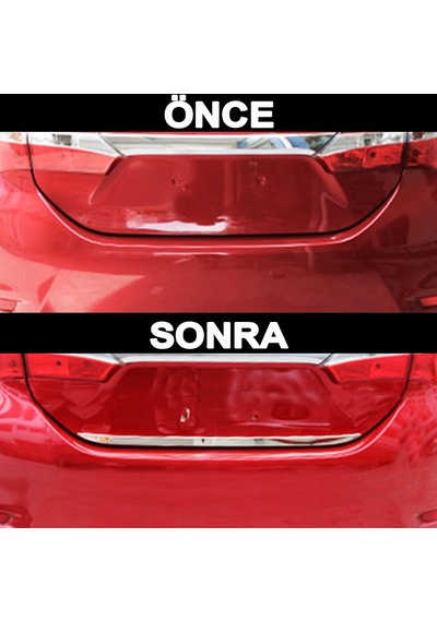 Toyota Corolla Uyumlu Krom Bagaj Alt Çıta Formlu 2013-2019 Arası N11.3252