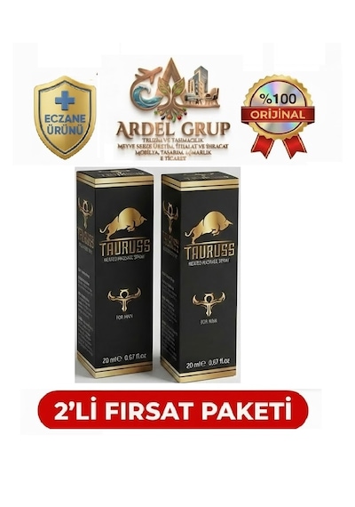 2 Adet Tauruss Tauruss Geçiktirici Spreyi 20 Ml - Eczane Ürünü - Gizli Gönderim