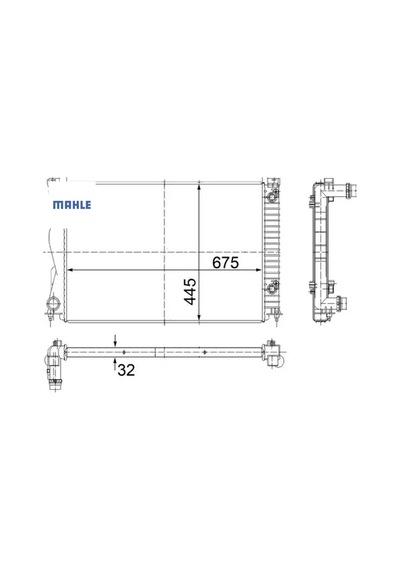 Radyatör Audı A6 2.0tfsı-2.0tdı 05-11 Otomatik 675 445x32 Mahle 4f0121251r/ 4f0121251ae
