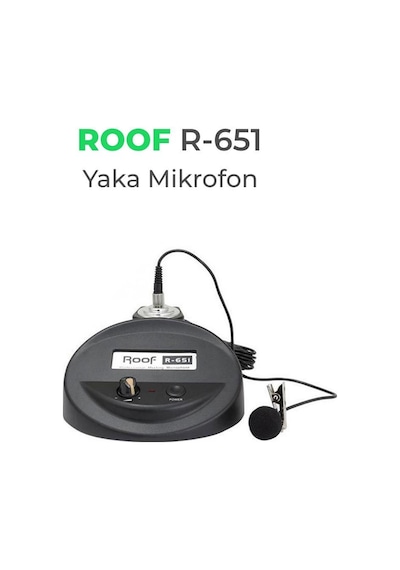 Roof R-651 Volum Kontrollü Kürsü Yaka Mikrofonu - Cami Mikrofonu