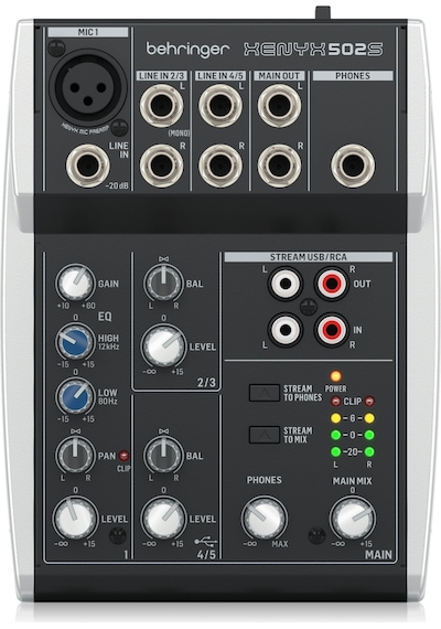 Behrınger Xenyx 502s Premium Analog 5-ınput Mixer With Usb Stream