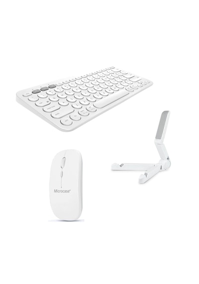 Microcase Honor Magicpad 4 12.3 İnch Tablet İle Uyumlu Bluetooth Klavye + Mouse + Tablet Standı - Al4514 Beyaz Diğer