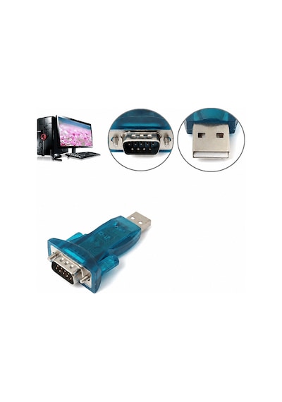 Robodünya Usb To Rs232 Seri Port Dönüştürücü Adaptör Db9 Erkek Ch340