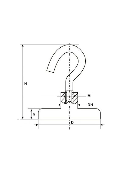 16Mm Kancalı Pot Mıknatıs Neodyum 6 Adet