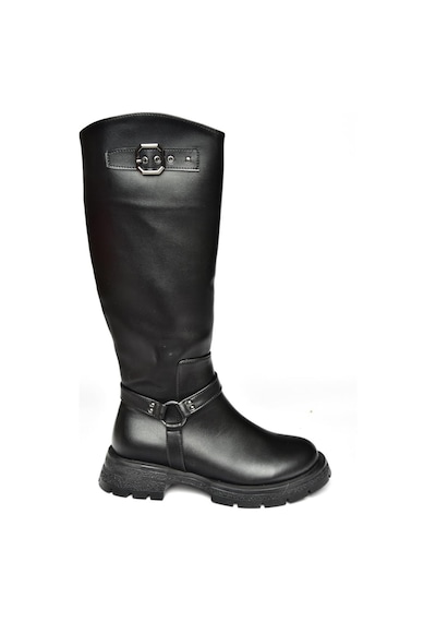 Fox Shoes R518296309 Siyah Fermuarlı Kadın Çizme Siyah