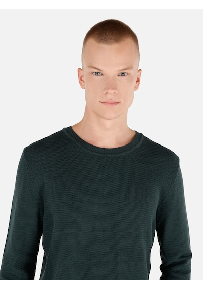 Colin's Colins Normal Kesim Bisiklet Yaka Yeşil Erkek Kazak Cl1046786 Koyu Yeşil