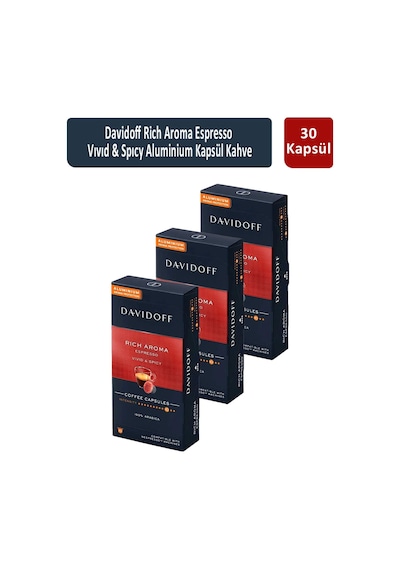Davidoff Rich Aroma Espresso Vıvıd & Spıcy Kapsül Kahve 3 x 10'lu