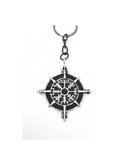 Pusula Tasarımlı Vegvisir Viking Temalı Gümüş Renk Metal Anahtarlık - İskandinav Mitolojisi Şans Tıl Çok Renkli Pusula Tasarımlı Vegvisir Viking Temalı Gümüş Renk Metal Anahtarlık - İskandinav Mitolojisi Şans Tıl Çok Renkli