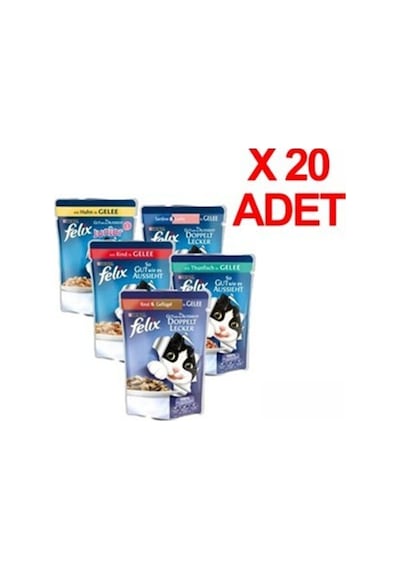 Felix Karışık Yaş Kedi Maması 20 Adet