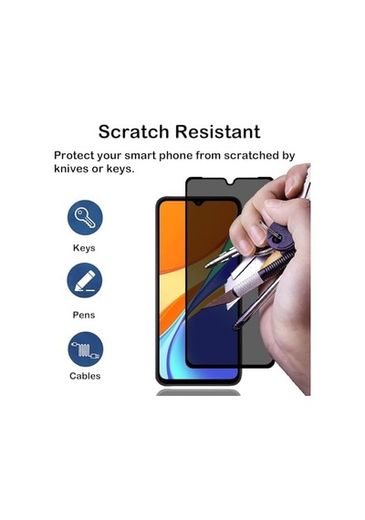 Xiaomi Redmi 9c Privacy Hayalet Ekran Koruyucu 2 Adet - 9h Temperli Cam, Yan Görünme Engelleyici, Tam Kaplama