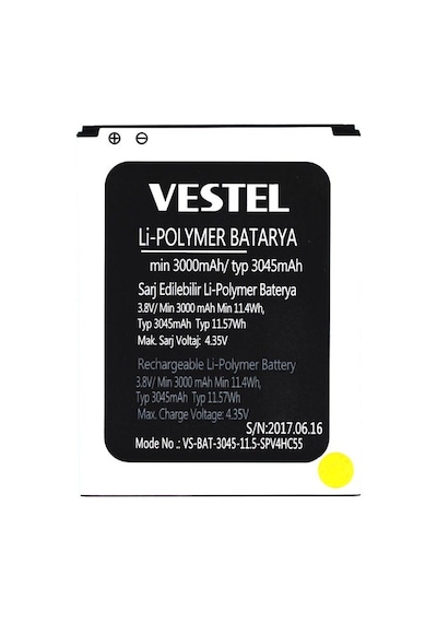 Vestel Uyumlu Venüs V3 5580 Batarya Pil 3045Mah