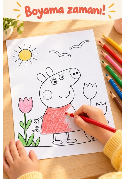 Renkli Dünyam A4 Çocuk Etkinlik A4 Boyama Ve Etkinlik Kitabı 12 Yaprak 24 Sayfa
