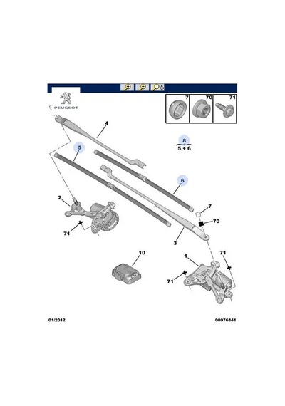 Silecek Süpürgesi Tk 3008 Ii-5008 Ii Peugeot 6423.85/ 6423.86 Volkswagen, Renault, Opel, Peugeot, Cıtroen, Ford