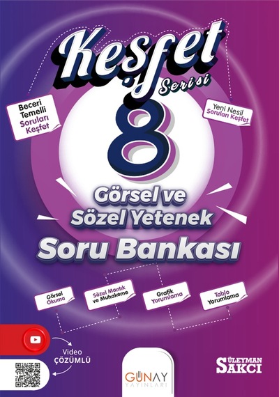 8. Sınıf Keşfet Görsel Ve Sözel Yetenek Soru Bankası  -  Süleyman Sakcı  -  Günay Yayıncılık