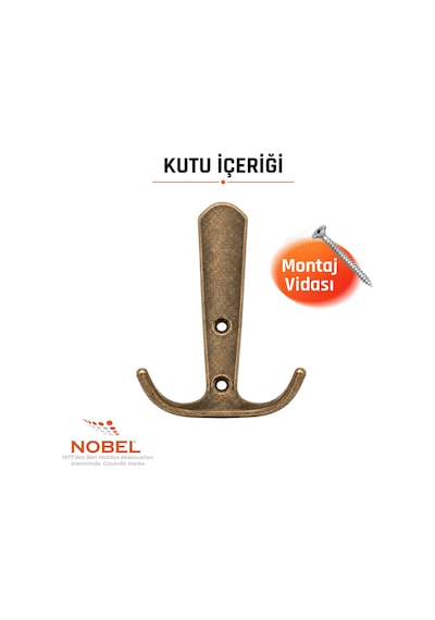 Focus Portmanto Askısı, Metal Vestiyer Askısı, Anti K Sari, Duvar Ve Dolap Askılığı 5'li Set Vidalı