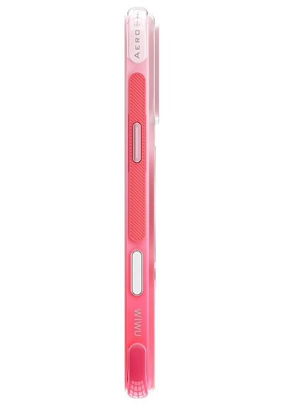 Apple Uyumlu iPhone 17 Pro Kılıf Wiwu As-204 Aeroshield Aurora Ultra Serisi M-safeli Airbagli Standlı Kapak Pembe
