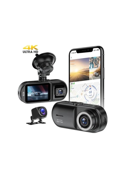 Ayrex Ultra Hd 4k -gps Özelliği - Wifi Tlfn Uygulama - 3 Lens Kameralı 2.35 İnç Ekran Gece Görüşlü 170 Derece G
