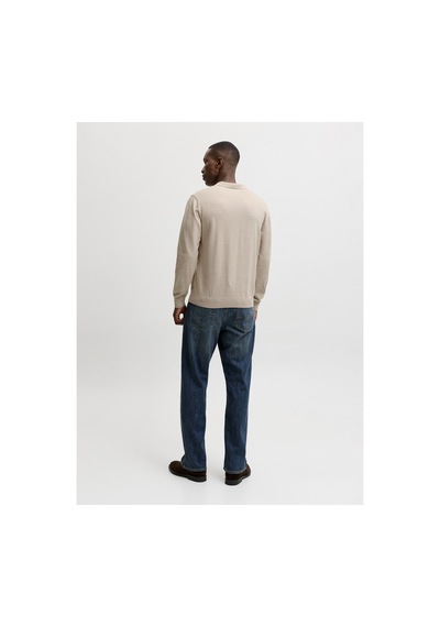 Jack & Jones Jjebasıc Knıt Ls Polo Sn Bej