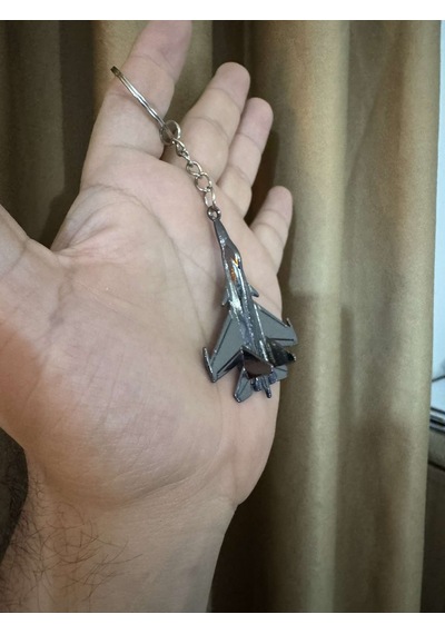 Herşey Nota F16 Savaş Uçağı Uçak Hostes Pilot Siyah Metal Anahtarlık