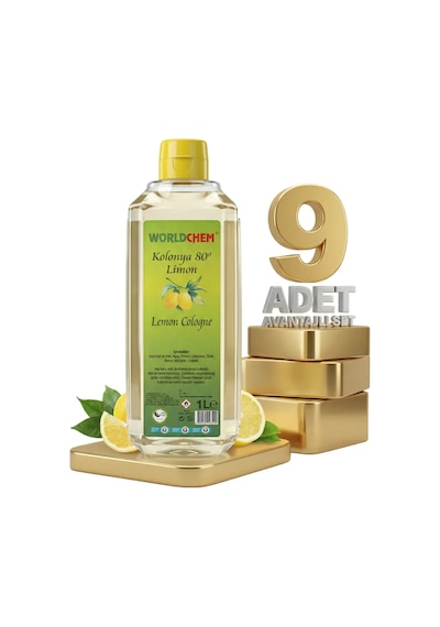 Worldchem Limon Kolonyası 9x1 Lt