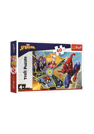 Trefl Örümcek Adam 60 Parça Puzzle Lisanslı - 4 Yaş Üstü Eğitici Çocuk Yapboz Oyuncak 33x22 Cm