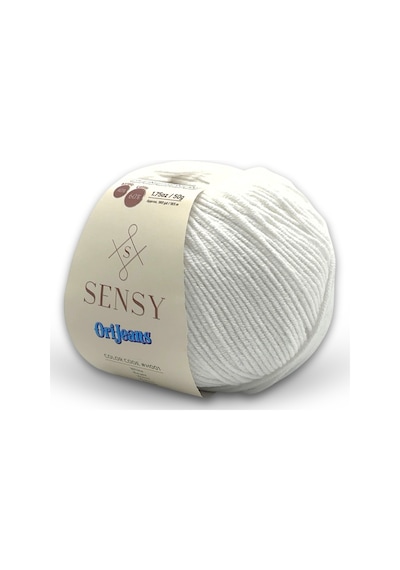 Premium Orijeans Amigurumi Ipliği Punch Panç Jeans Baby Soft Cotton 50 Gr Örgü Ipi Beyaz
