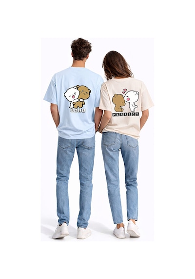 Sevgili Kombini Perfect Pair Ayıcık Baskılı Çift Tişört Oversize Unisex Partner Kombin Seti Mavi Sevgili Kombini Perfect Pair Ayıcık Baskılı Çift Tişört Oversize Unisex Partner Kombin Seti Mavi