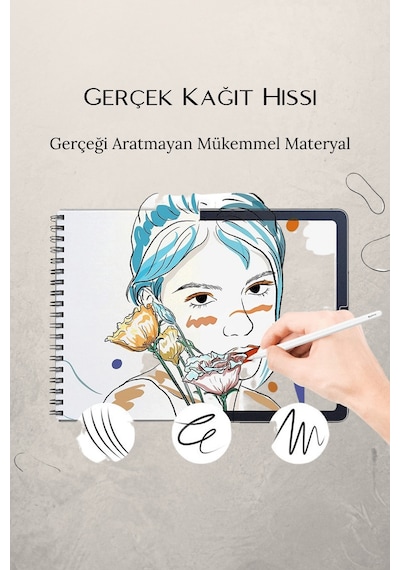 Galaxy Tab S9 Sm-x710 Uyumlu Gerçek Kağıt Hissi Parlama Önleyici Paper Like Ekran Koruyucu