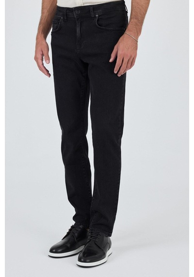 İmza Siyah Gabardin 5 Cep Düz Paça Casual Slim Fit Pamuklu Denim Pantolon 1023250151 Siyah İmza Siyah Gabardin 5 Cep Düz Paça Casual Slim Fit Pamuklu Denim Pantolon 1023250151 Siyah