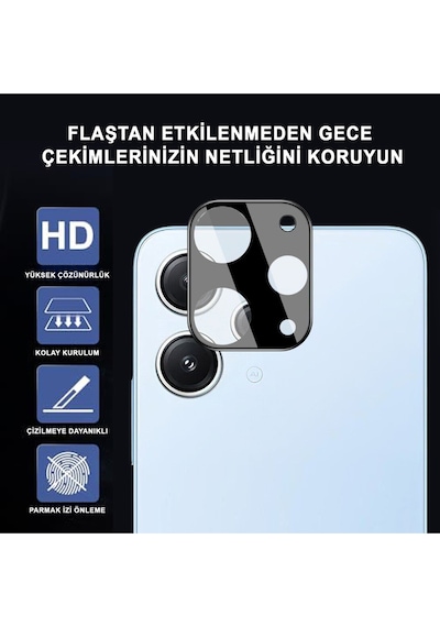 Redmi 12 Uyumlu Kamera Lens Koruyucu Dayanıklı Kamera Koruyucu