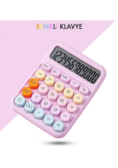 İtalyano Renkli Hesap Makinesi 124-Pembe