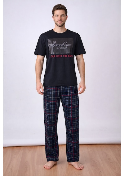 Nbb Erkek Siyah Erkek Pijama Takım Siyah