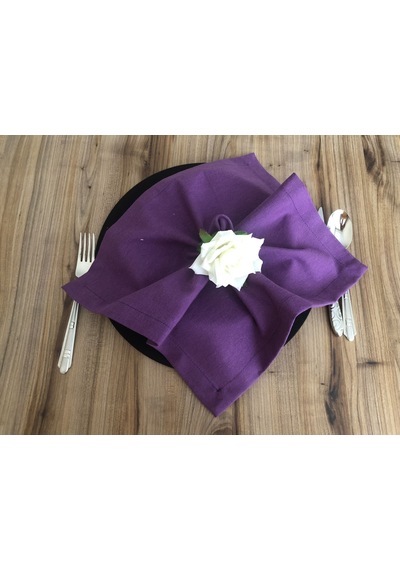 Mor Kumaş Peçete 6 Adet 40x40 Cm Çok Renkli