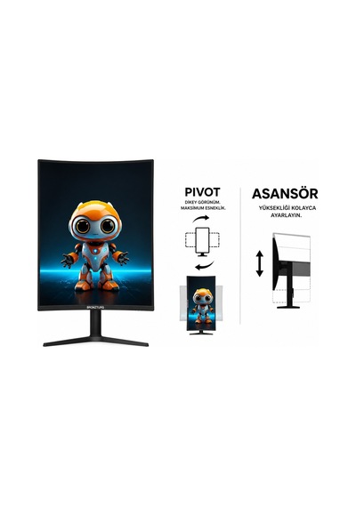 Bronzturq 27" 240hz 1 Ms Dp + Hdmı Fhd Kavisli Monitör Btq270fhd240-jy