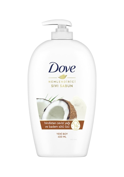 Dove Nemlendirici Sıvı Sabun Hindistan Cevizi Yağı Ve Badem Sütü Özü 450 Ml - 4 Adet Tarı Diğer