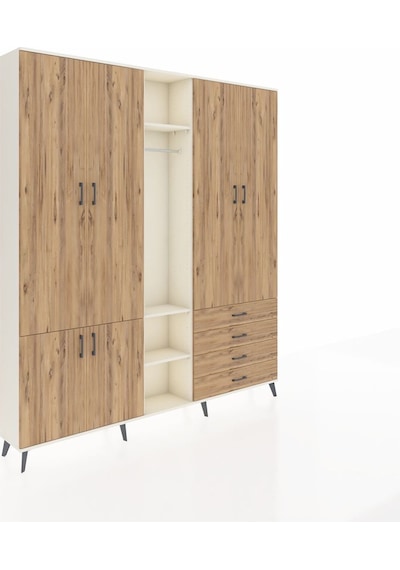 Arges Dolap 14 Raflı 4 Çekmeceli Tek Askılı 220x30x243 Aytaşı-çam/çam Atlas Çam/atlas Çam Arges Dolap 14 Raflı 4 Çekmeceli Tek Askılı 220x30x243 Aytaşı-çam/çam Atlas Çam/atlas Çam