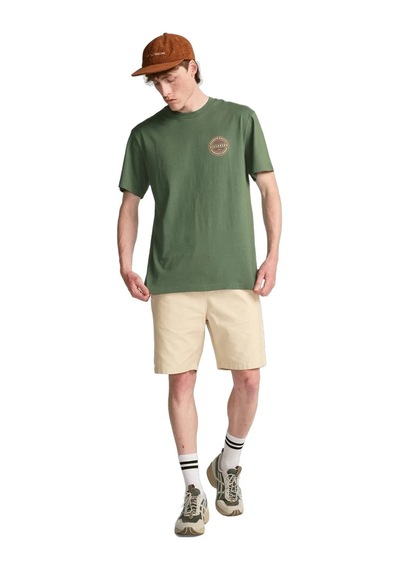 Quiksilver Billabong Yazılı Arkası Baskılı Erkek Tişört Ebyzt00524 Yeşil