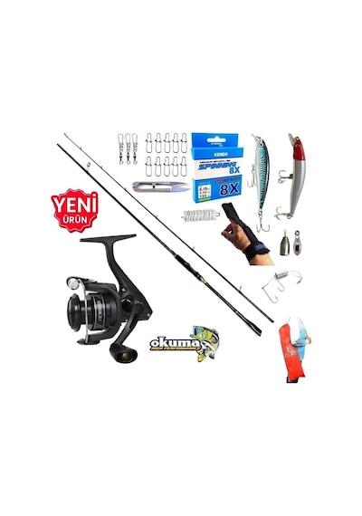 Okuma Revenger Rv-4000a 270cm 8-42gr Zen Pro Maket Balık Spin Olta Takımı Seti