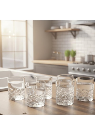 6 Lı Kahve Yanı Bardağı Seti 75 Ml Desenli Cam Mini Bardak, Espresso & Türk Kahvesi Su Bardağı, Şık Ve Dayanıklı Tasarım Çok Renkli