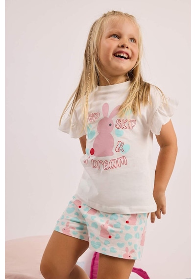 Defacto Fitilli 2li Ecru Pijama Takımı Kız Bebek H9307a526smer233 Ekru-er233